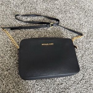 Michael Kors Black and Gold Crossbody Bag